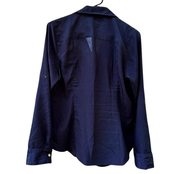 MICHAEL Michael Kors Blue Utility Jacket with Collared Design Sz m - Picture 4 of 5